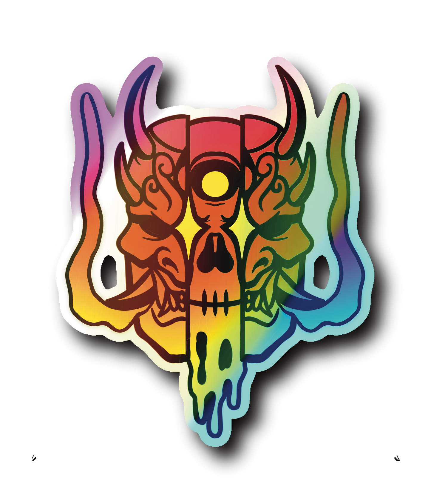 "Melted Oni" Sticker(Red)