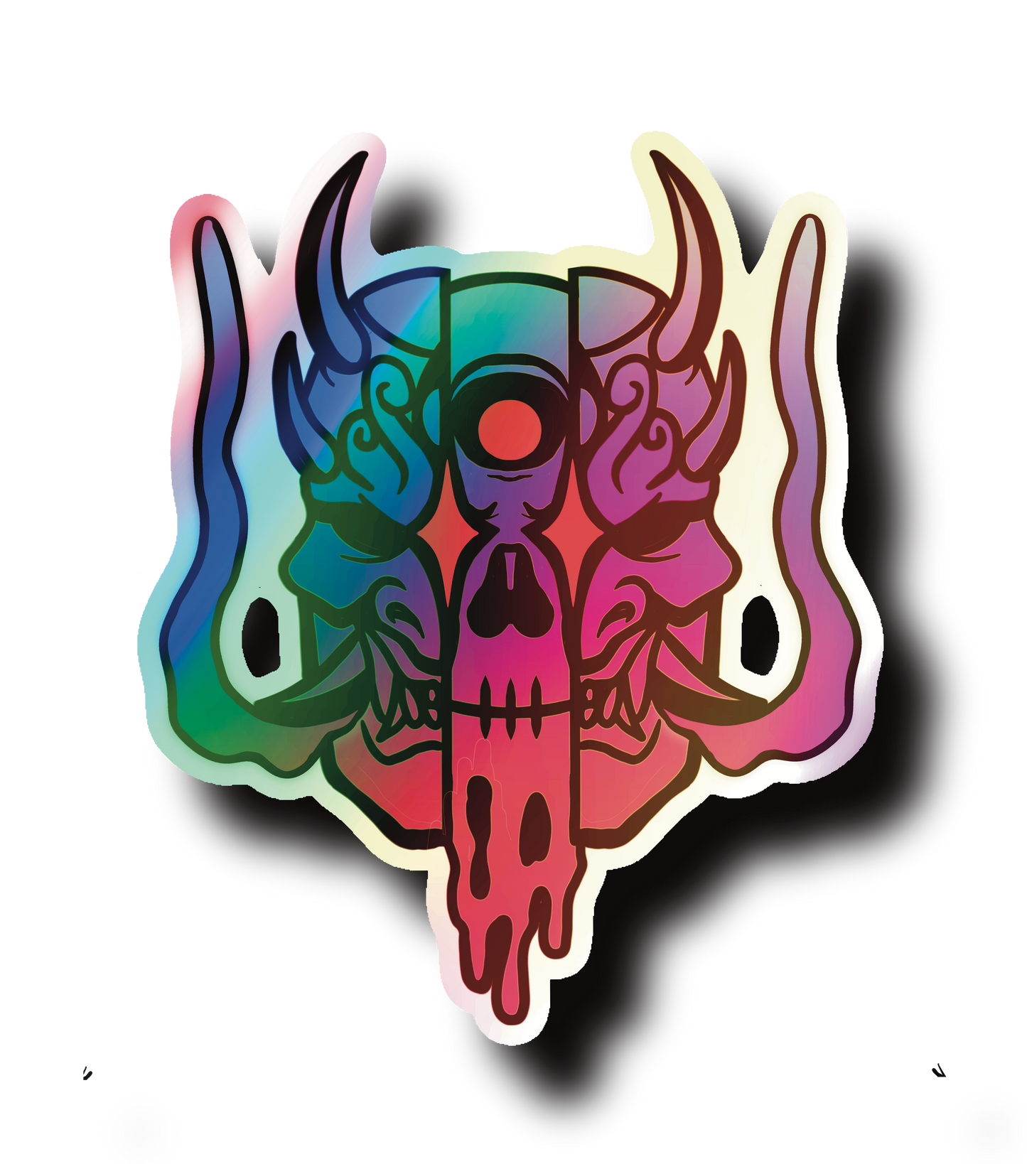 "Melted Oni" Sticker (Purple)